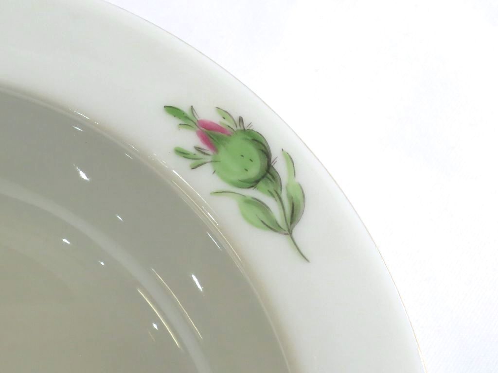 226639】Meissen マイセン ピンクローズ アッシュトレイ 灰皿 小物入れ