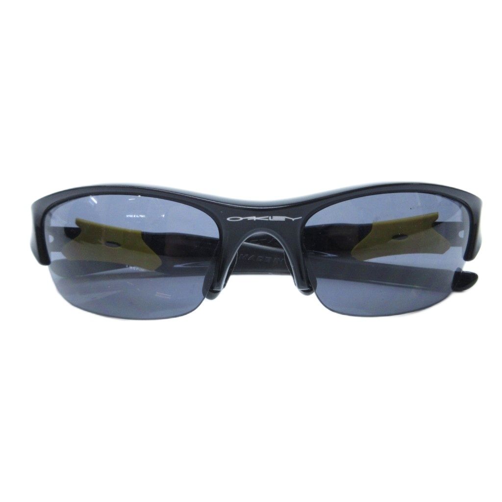 オークリー OAKLEY 美品 FLAK JACKET LIVESTRONG 限定モデル スポーツサングラス 黒 ブラック イエロー IBO97