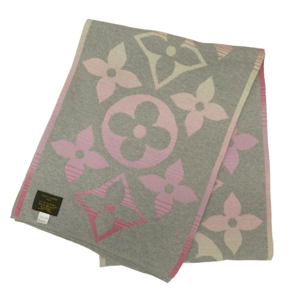 LOUIS VUITTON 赤 マフラー ウール混紡 美品☆LOUIS VUITTON ルイ
