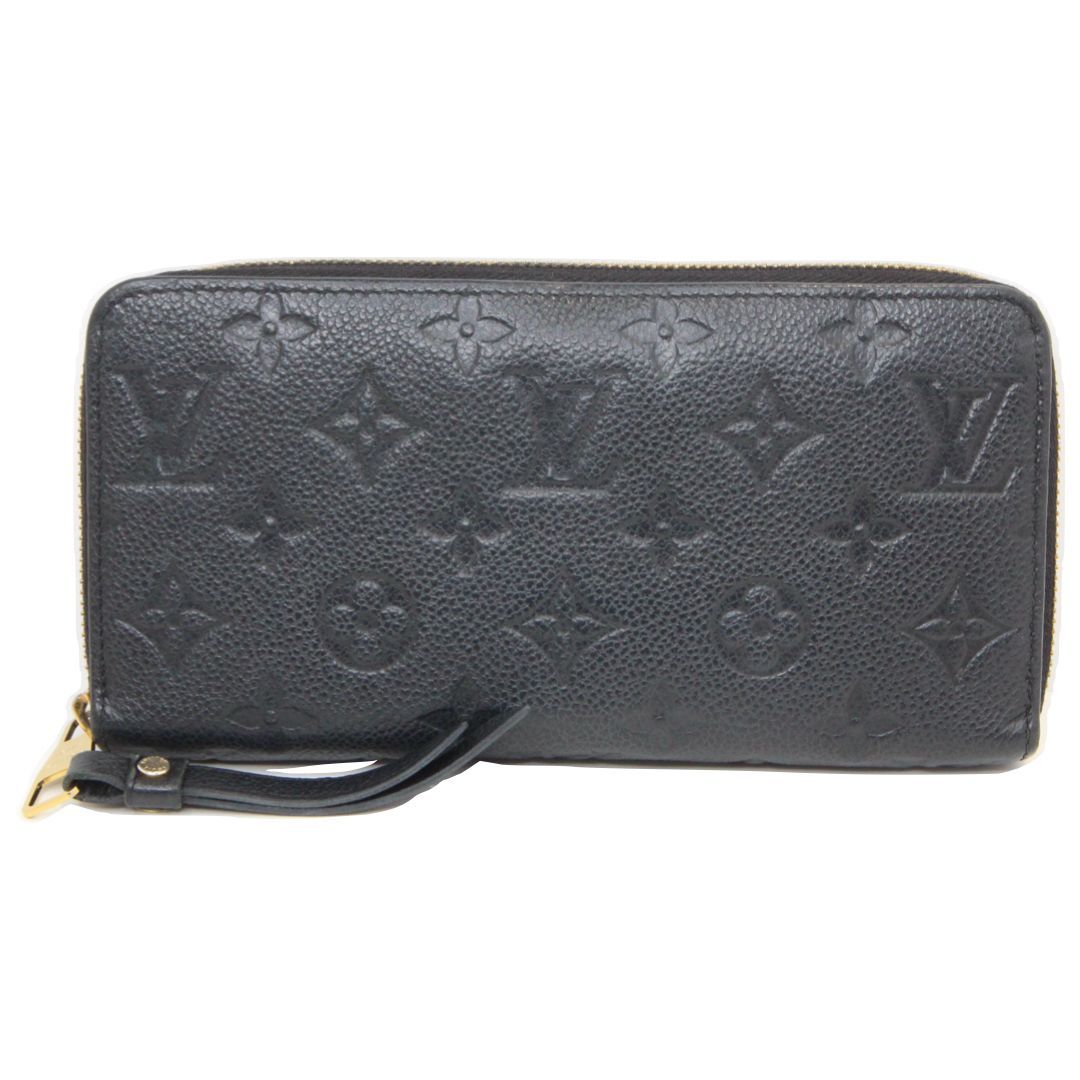 ★【LOUIS VUITTON】ルイヴィトン　M61864　ジッピーウォレット　長財布　モノグラム・アンプラント　レザー　ノワール