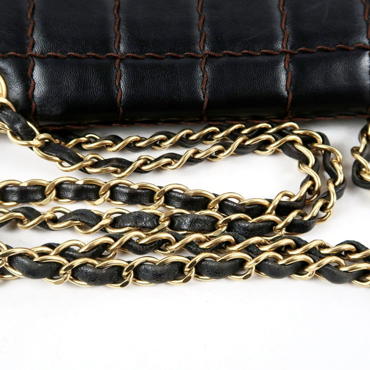 美品】CHANEL シャネル ラムスキン チョコバー チェーンショルダー