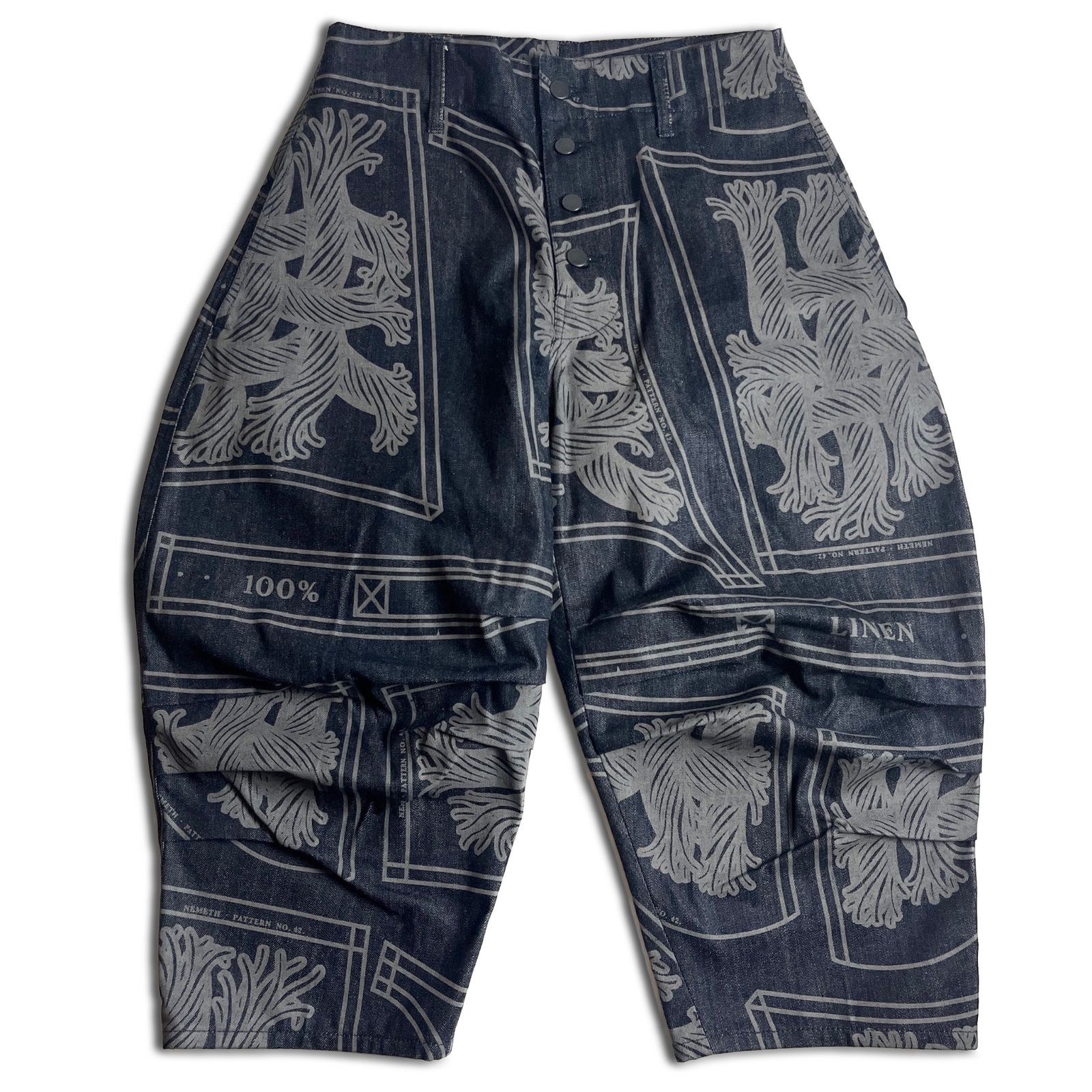 極美品】NEMETH ロープ総柄 デニムパンツ クロップド丈 ネメス