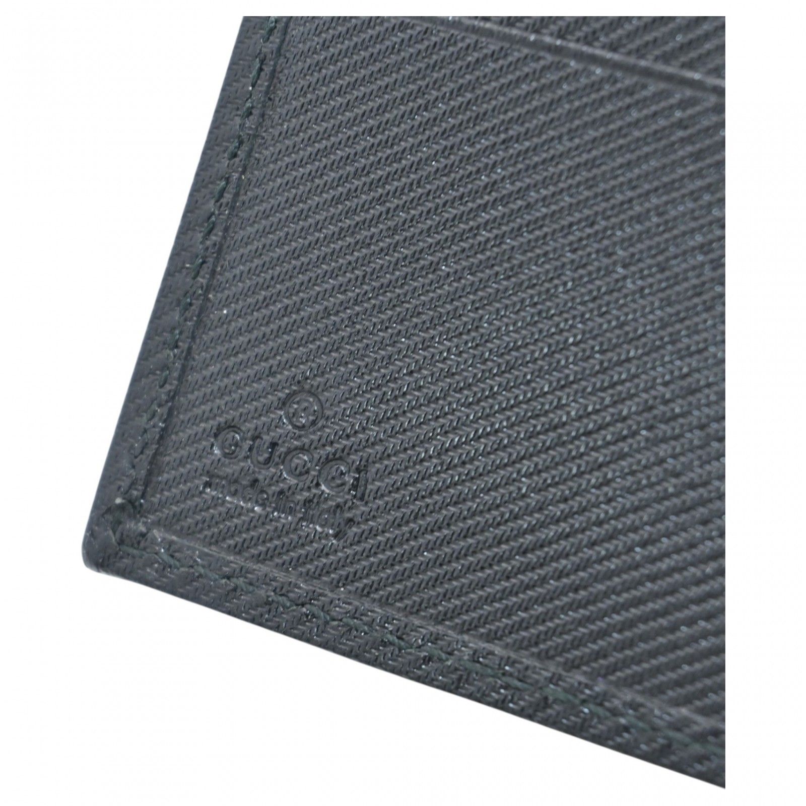 中古】グッチ GGキャンバス ロゴ 二つ折り財布 ブラック Aランク