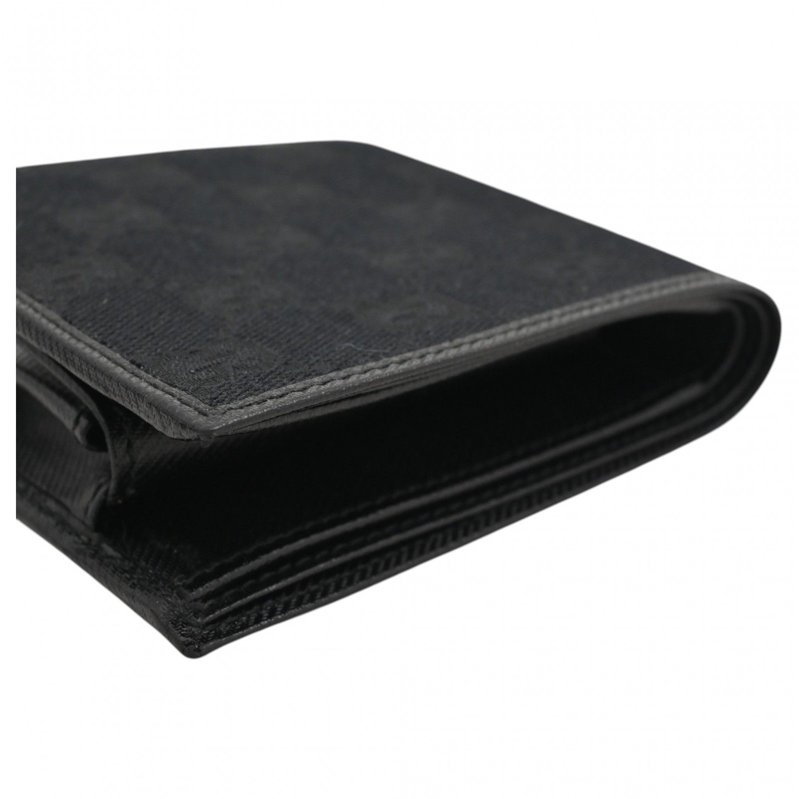 中古】グッチ GGキャンバス ロゴ 二つ折り財布 ブラック Aランク
