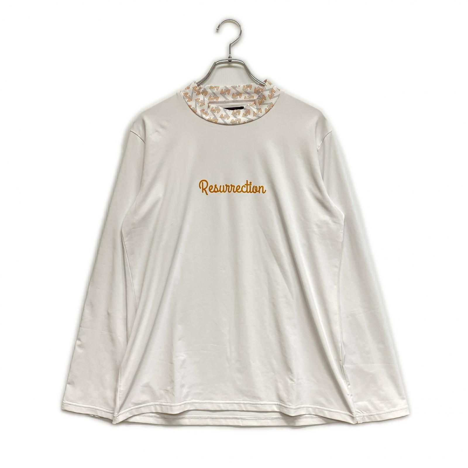 【早い者勝ち✨】新品 レザレクション メンズ 長袖 モックネックシャツ XL メンズ レザレクション Resurrection 長袖シャツ XXL 白 モックネック