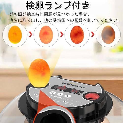 ☆新品☆自動孵卵器 インキュベーター 12卵 自動転卵/給水 デジタル