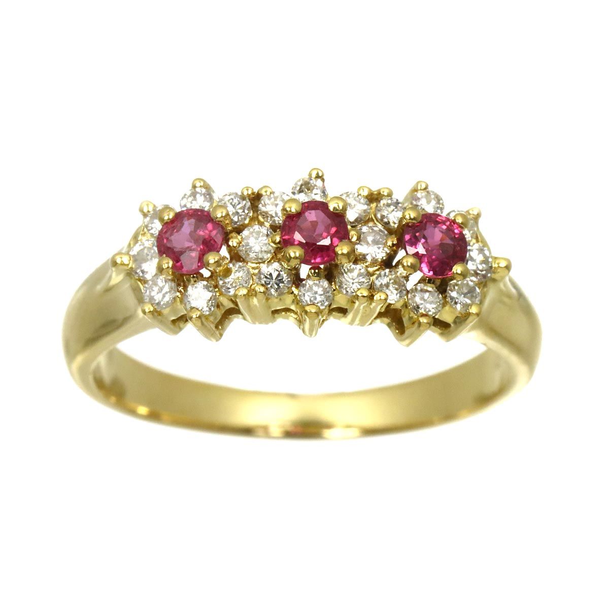 ポンテヴェキオ Ponte Vecchio 12号 リング ルビー 0.32ct ダイヤ 0.29 