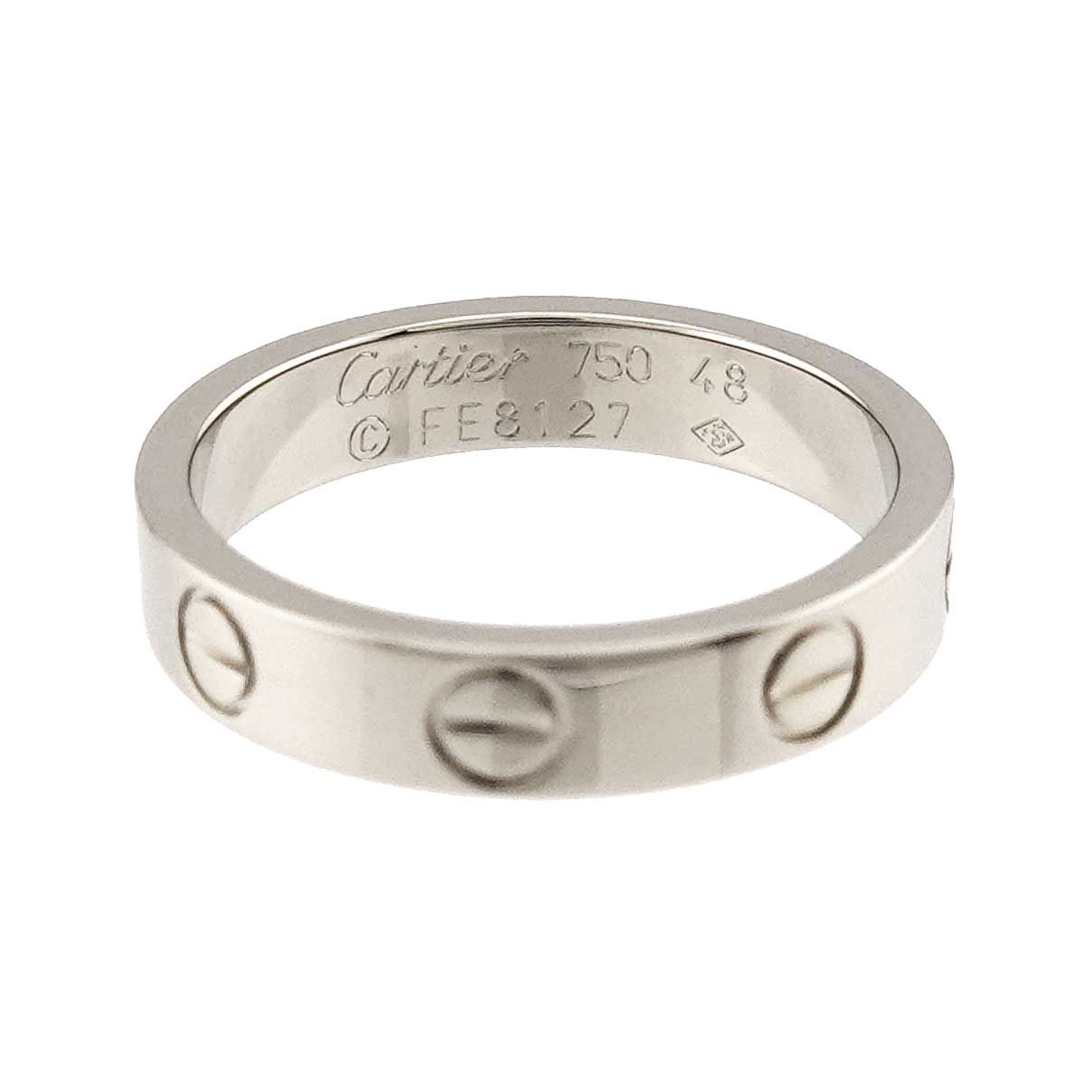 カルティエ Cartier ミニラブ #48 リング K18 WG ホワイトゴールド 750