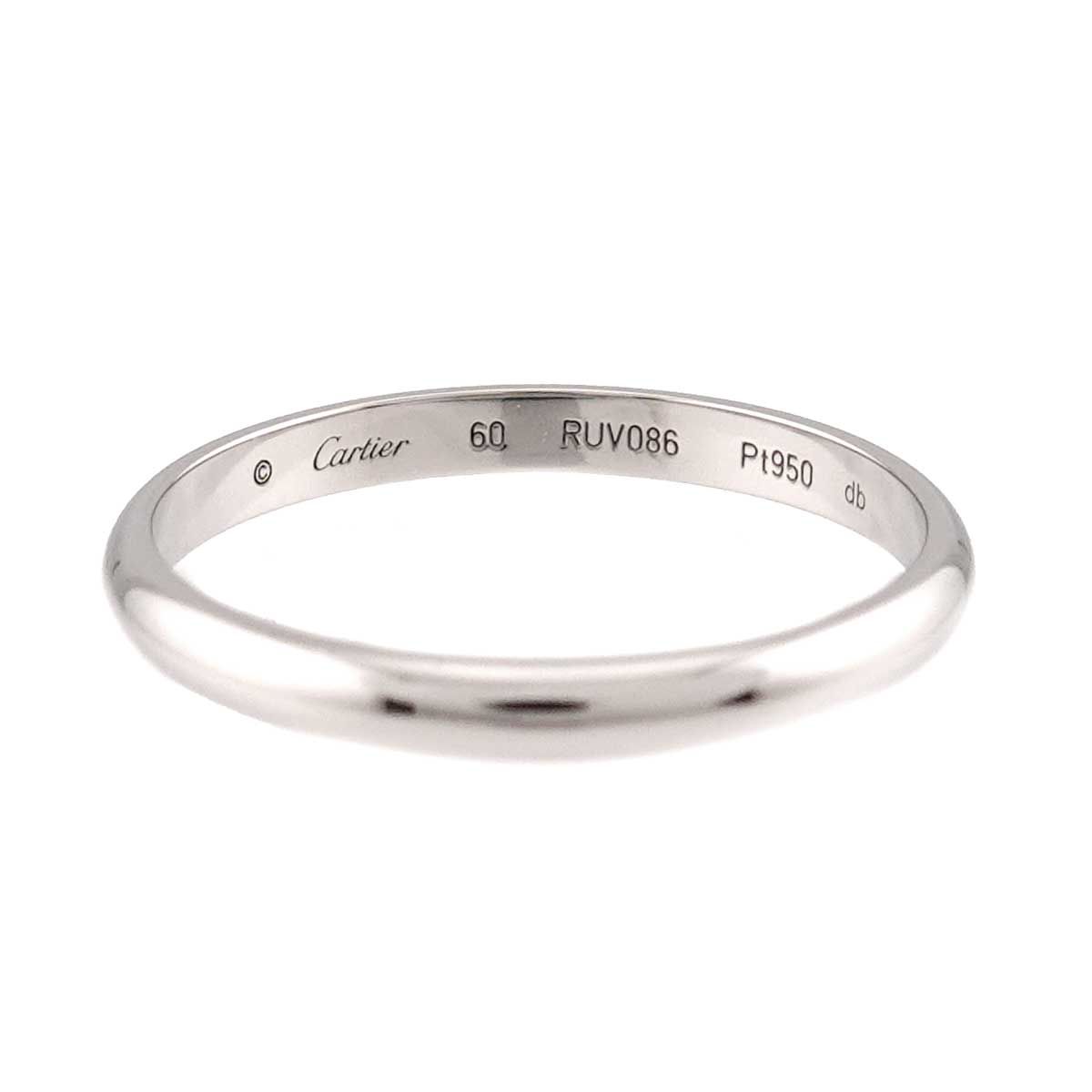 カルティエ Cartier 1895 クラシック #60 リング Pt 幅2.5mm プラチナ