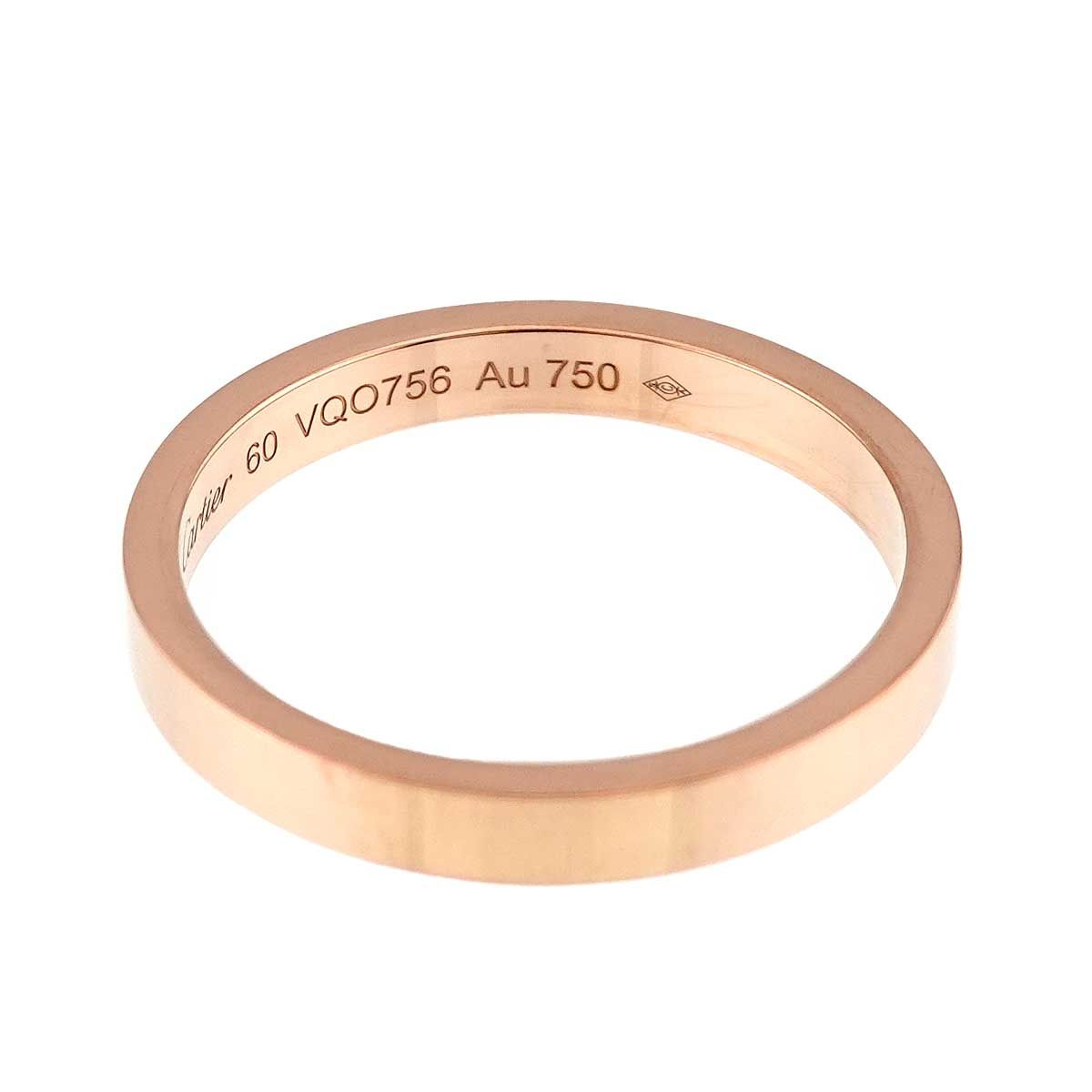 カルティエ Cartier Cドゥ #60 リング 幅3mm K18 PG ピンクゴールド