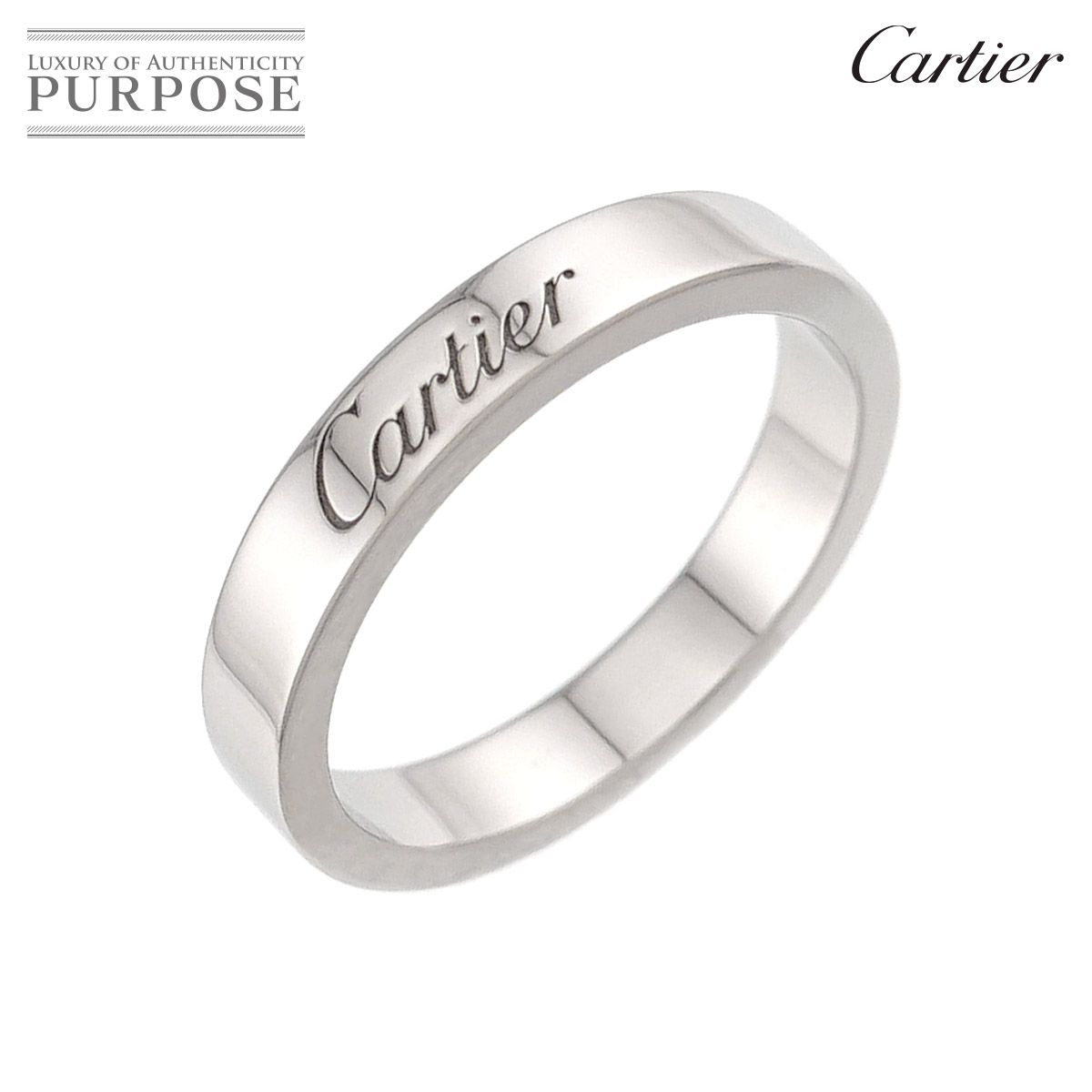 カルティエ Cartier Cドゥ #48 リング 幅3mm Pt プラチナ 指輪 Diamond 