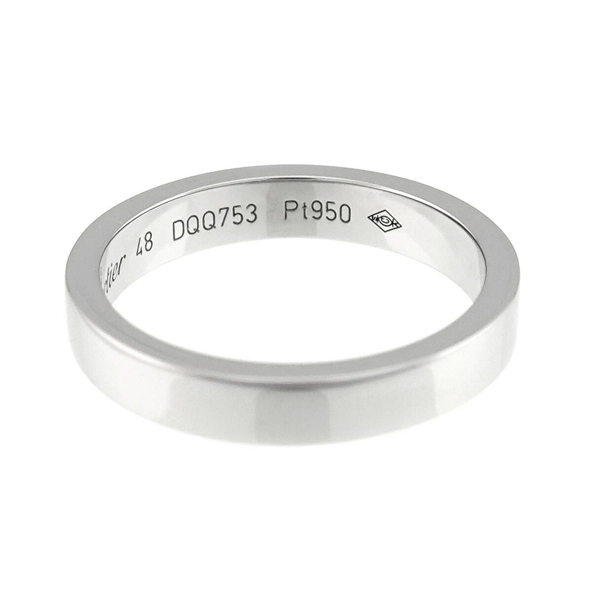 カルティエ Cartier Cドゥ #48 リング 幅3mm Pt プラチナ 指輪 Diamond