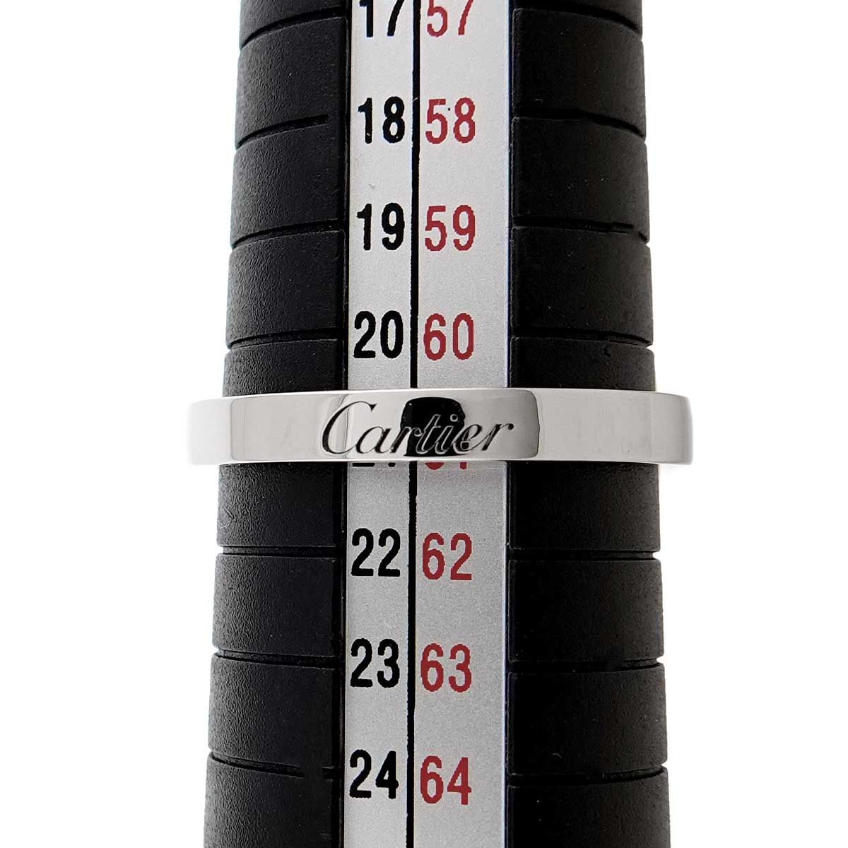 カルティエ Cartier Cドゥ #61 リング 幅3mm Pt プラチナ エングレーブ 