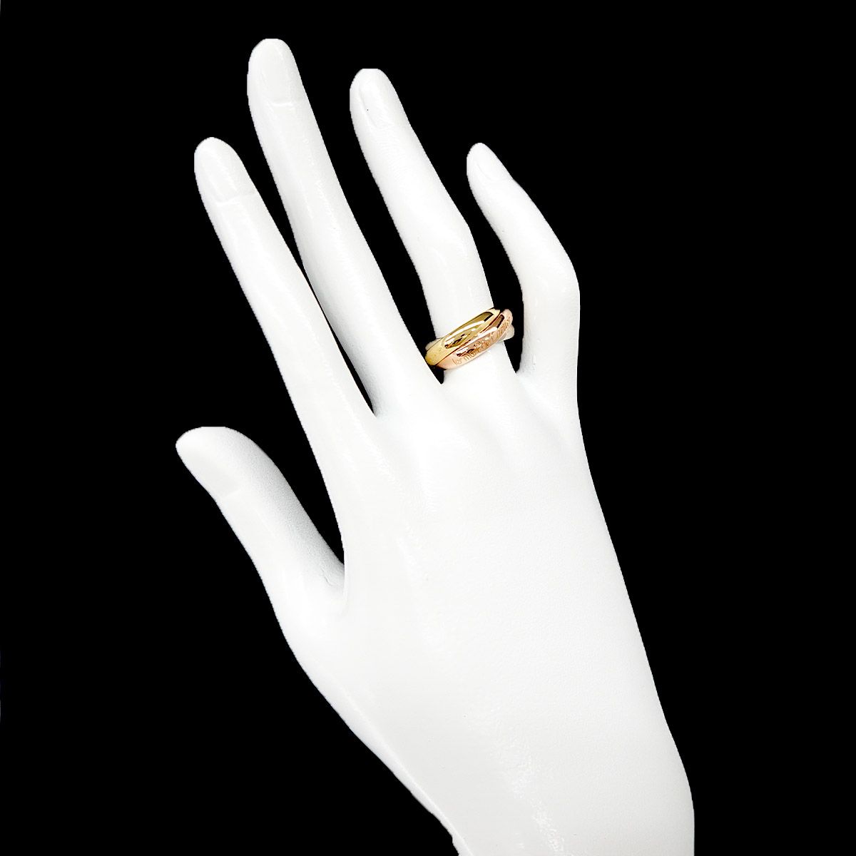 カルティエ Cartier トリニティ ミディアム MM #51 リング K18 YG WG