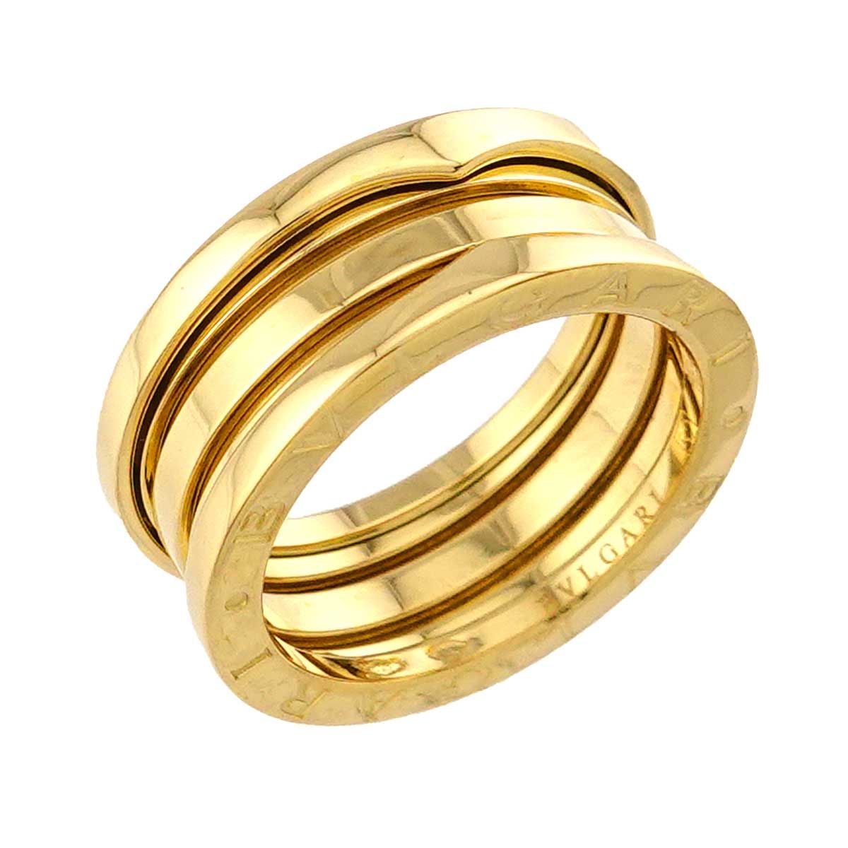 ブルガリ BVLGARI ビーゼロワン 3バンド #52 リング K18 YG イエロー