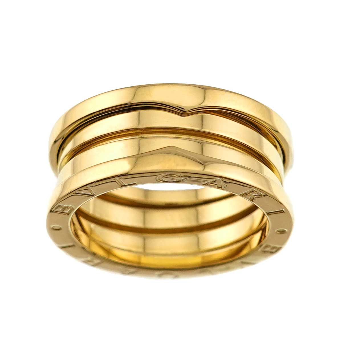 ブルガリ BVLGARI ビーゼロワン 3バンド #52 リング K18 YG イエロー 