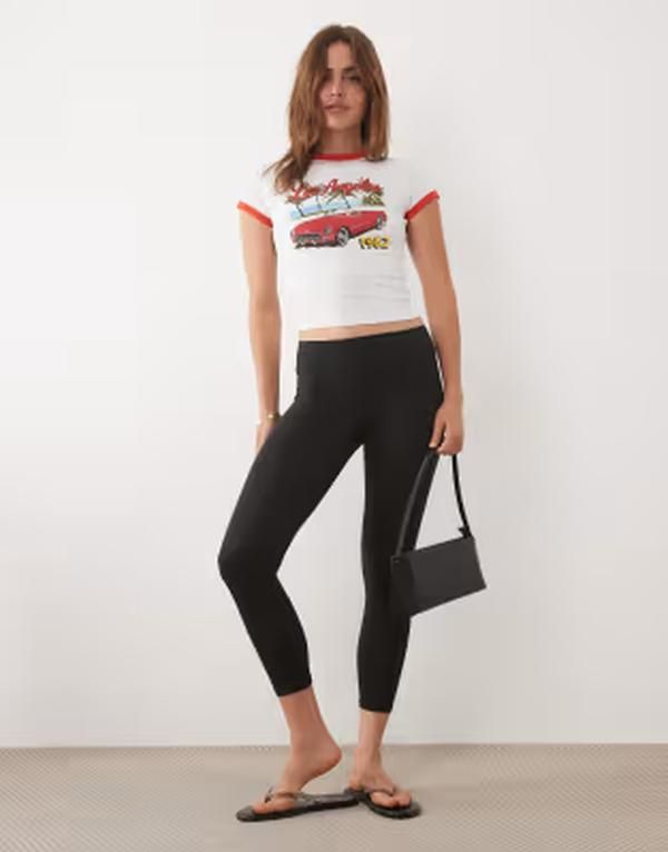 ブレーブソウル レディース ボトムス レギンス キャップ Brave Soul 34 length capri leggings Black ブラック