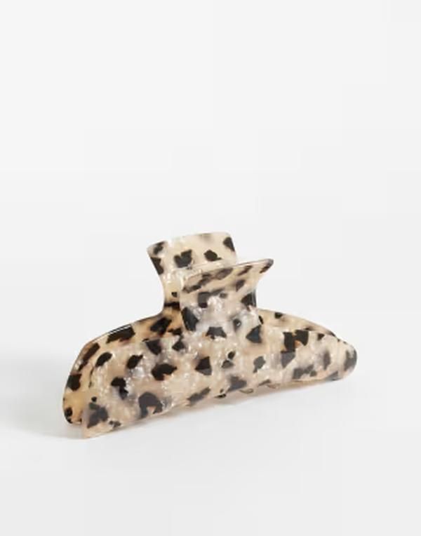 エイソス レディース アクセサリー ASOS DESIGN squaredoff hair claw in tortoise shell Multi マルチカラー