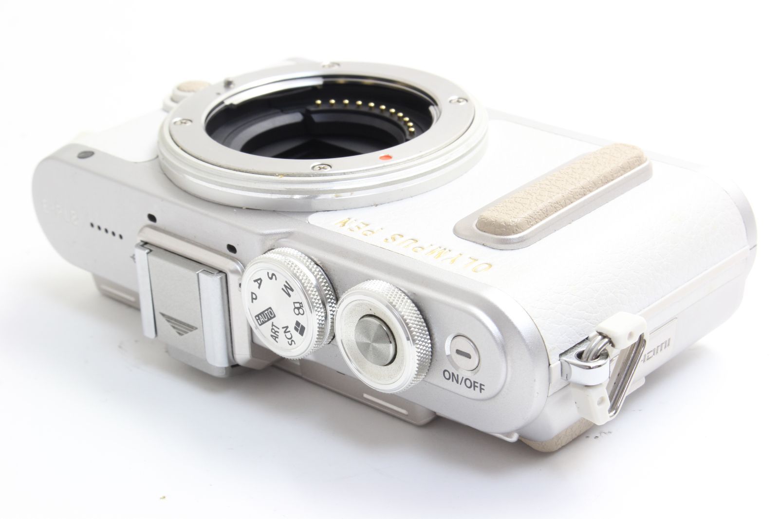 AB+ (良品) OLYMPUS オリンパス PEN E-PL8 ホワイト EZ 14-42mm レンズ 