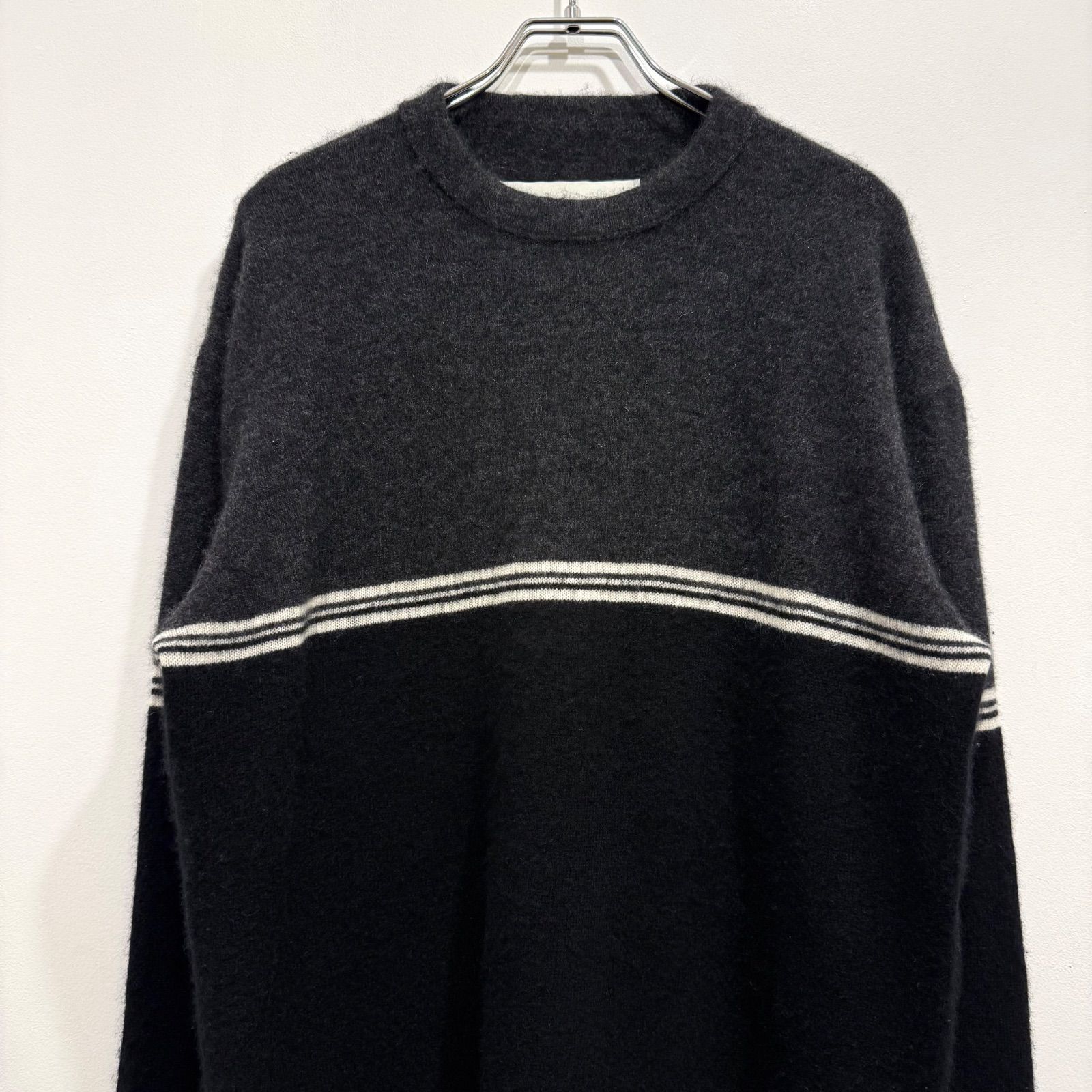 カシミヤ100% SIDE SLOPE サイズ2 クルーネックセーター プルオーバー 