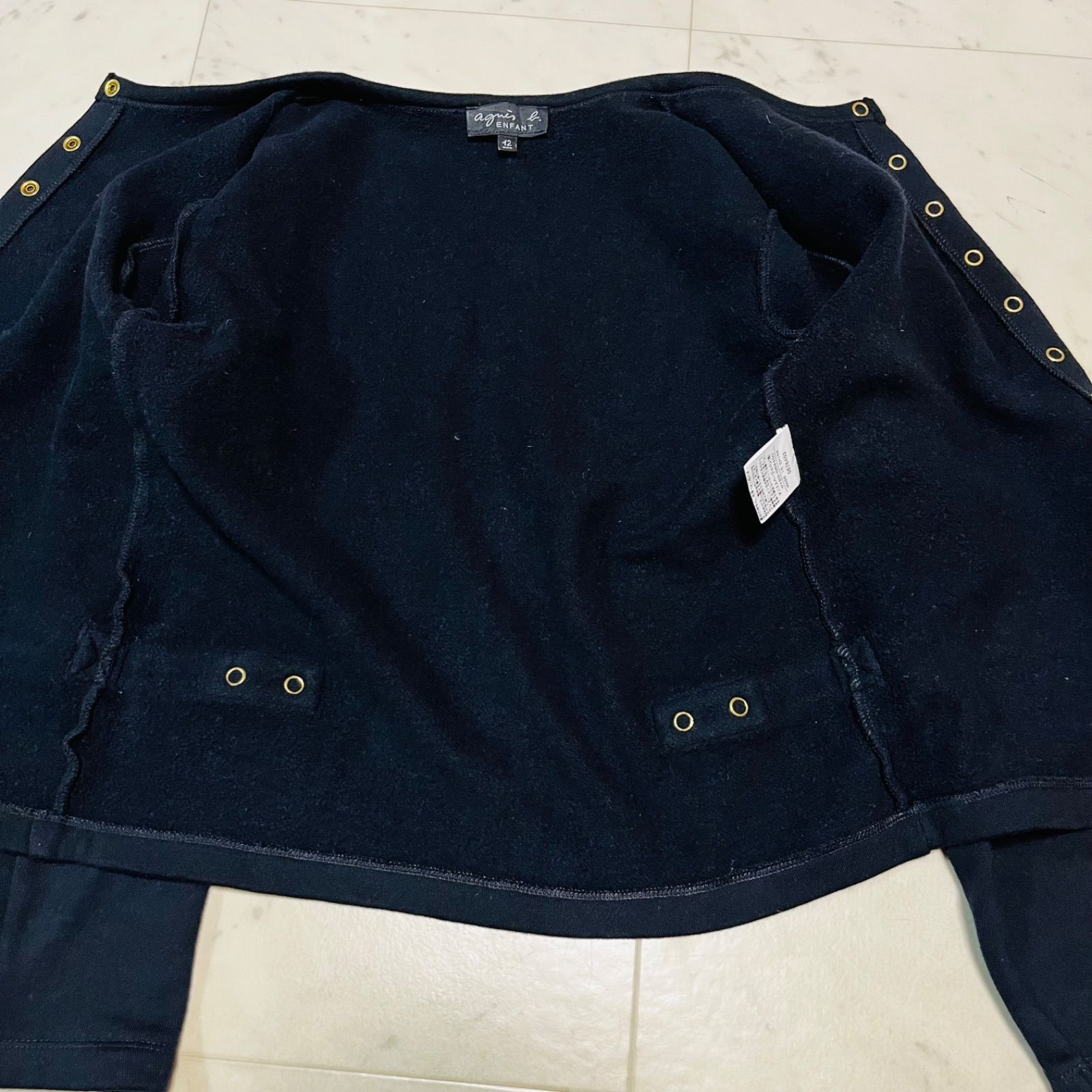agnes b. ENFANT アニエスベー アンファン 裏起毛 カーディガン 