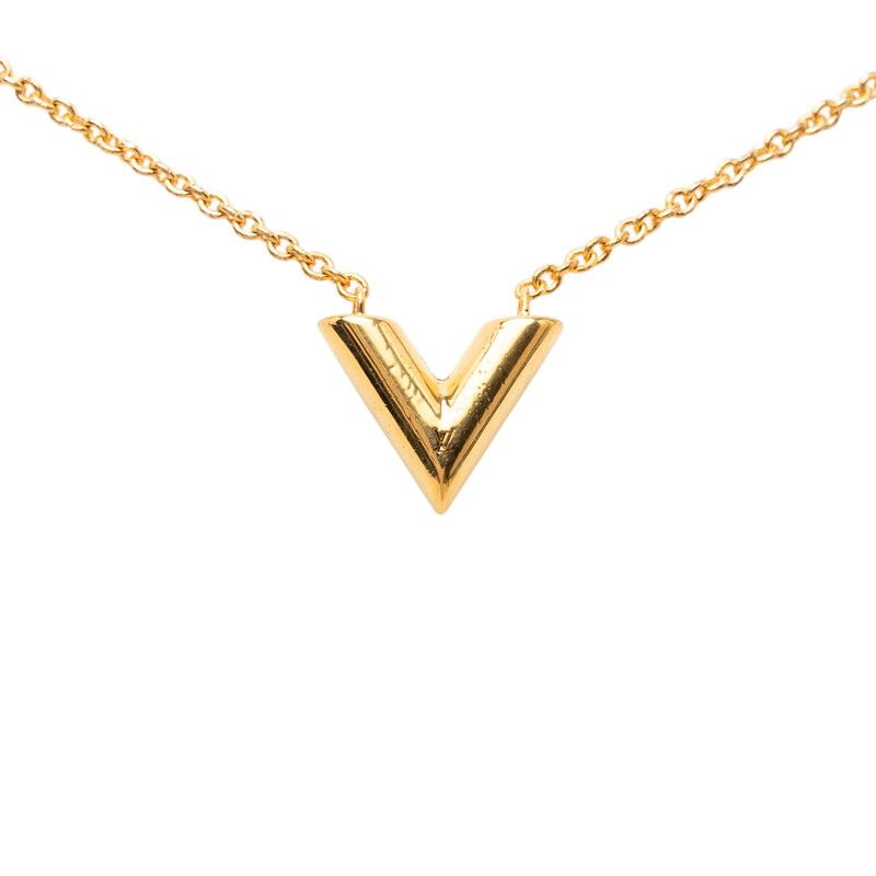 Louis Vuitton ゴールドメッキ ネックレス ルイ ヴィトン エセンシャルV ネックレス M61083 ゴールド メッキ