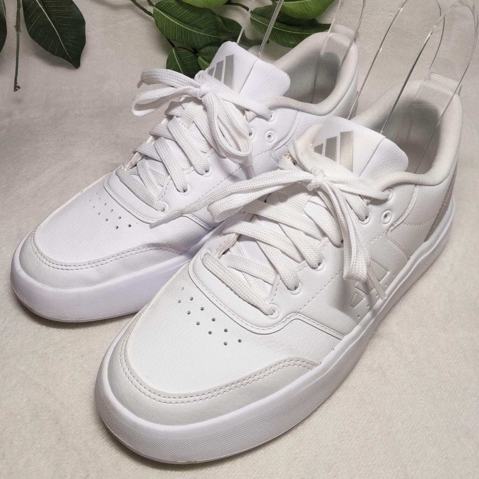 【良品】adidas/アディダス/PARK ST LITE/パークSTライト/スニーカー/ホワイト/白/23.5cm