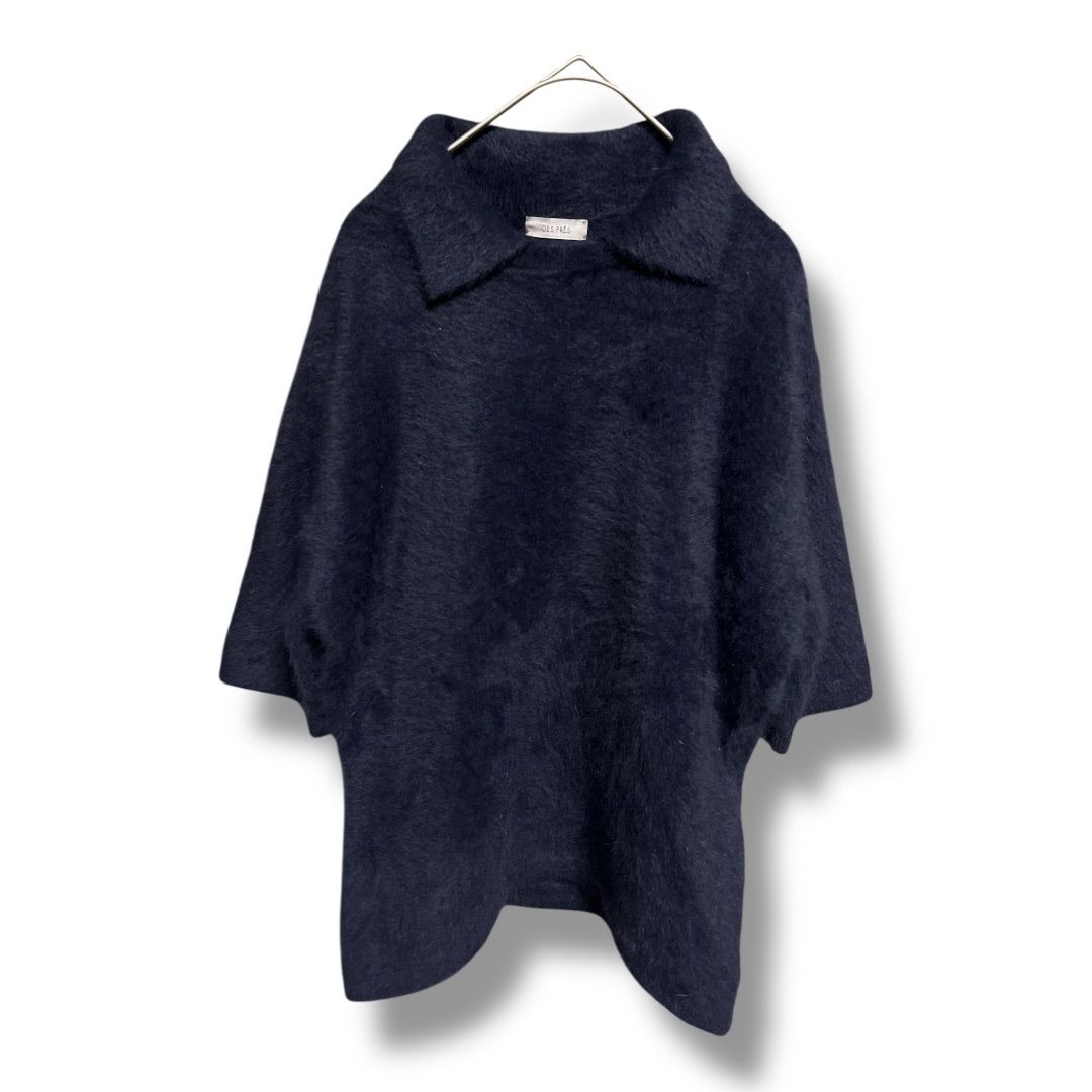 【デプレ トゥモローランド】新品　フォックス　カシミヤ　半袖　ニット　ふわふわ DES PRES デプレ フォックスカシミヤ シャツカラープルオーバー ニット