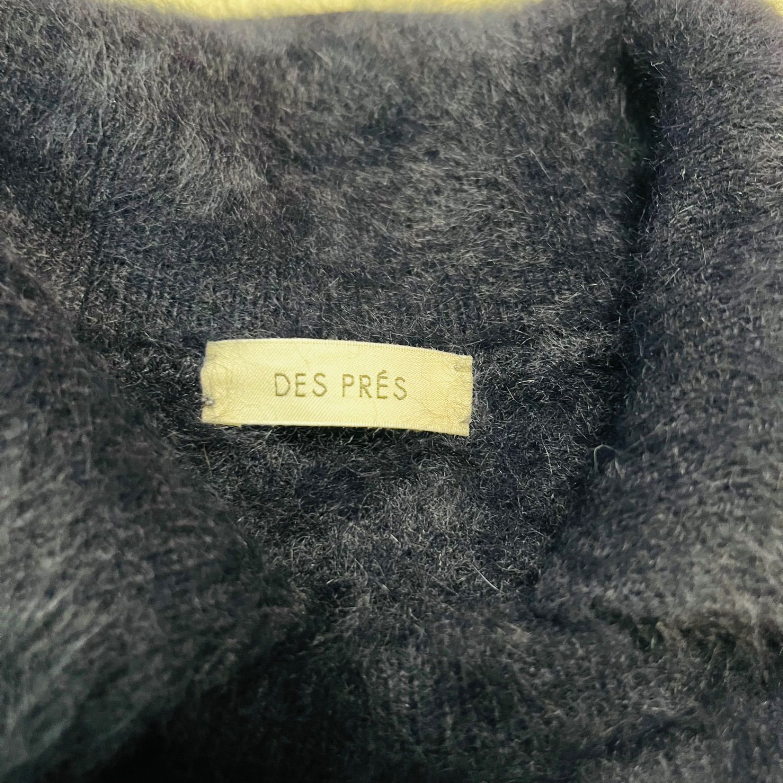 DES PRES デプレ フォックスカシミヤ シャツカラープルオーバー ニット