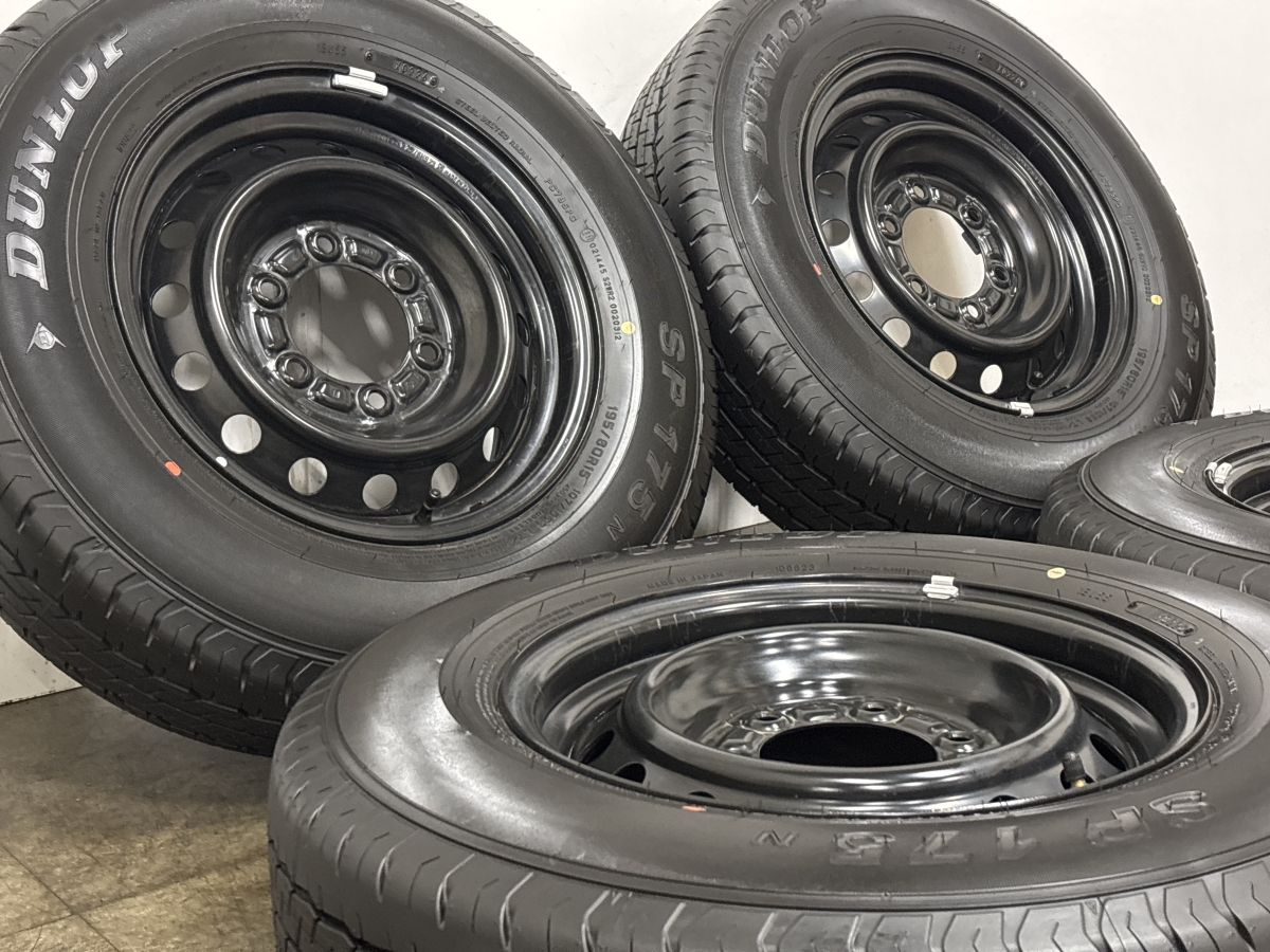 ハイエース純正　新車外し トヨタ 15インチ ホイール ダンロップSP757 2026年製 新車外し品】トヨタ 200 ハイエース 純正 15in 6J+35 139.7