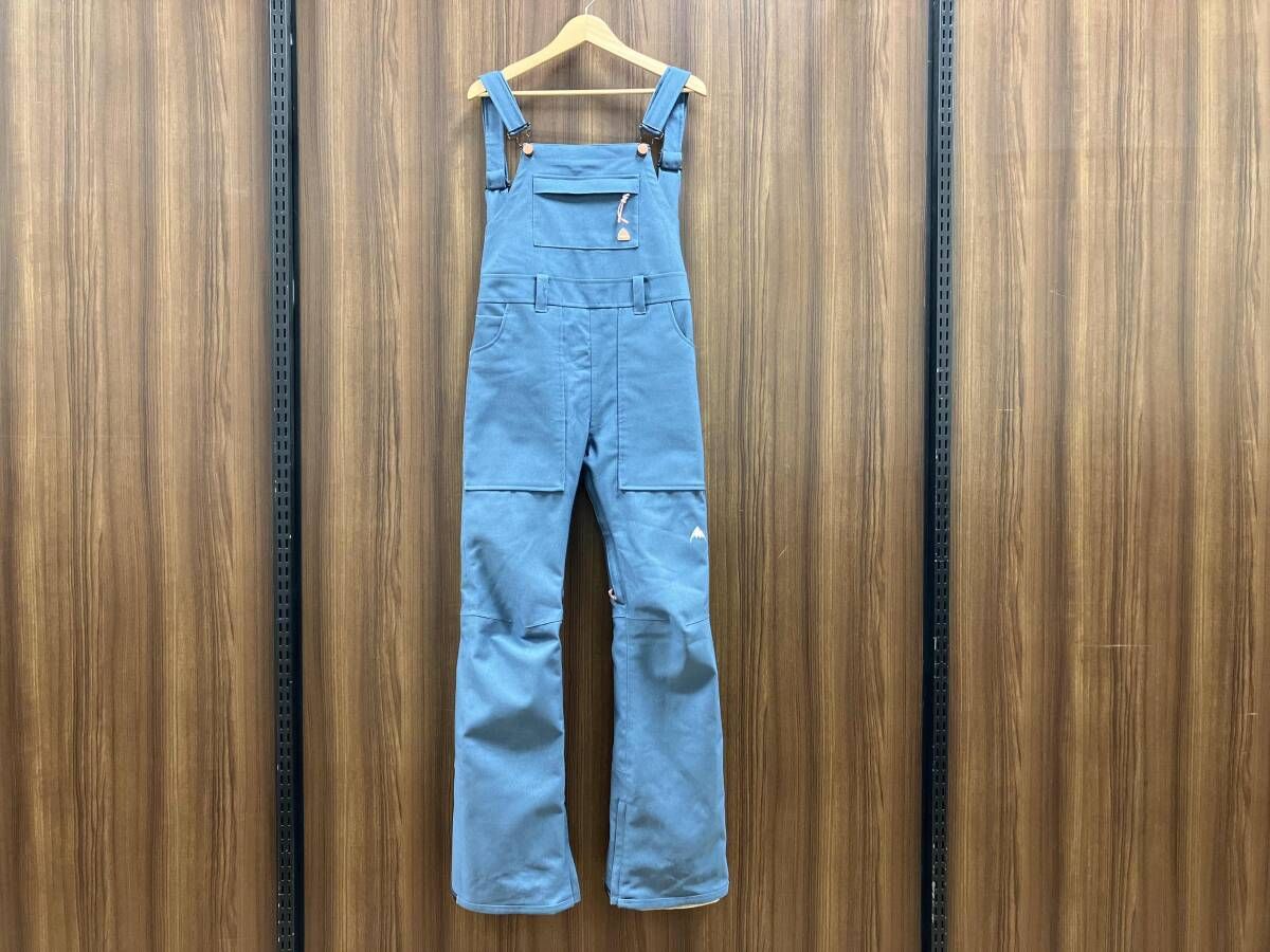 BURTON XS 日本のレディースMサイズ相当　スノーボードビブパンツ　ウェスト80cm ヒップ96cm 股下83cm 重さ932g 胸ポケット汚れあり