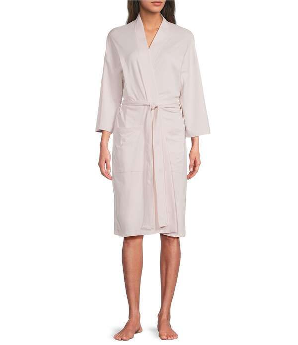 エイリーンフィッシャー レディース アンダーウェア ナイトウェア コットン ニット Eileen Fisher Organicotton Long Sleeve Shawl Collar Long Knit Robe Crispink ピンク 32,370円