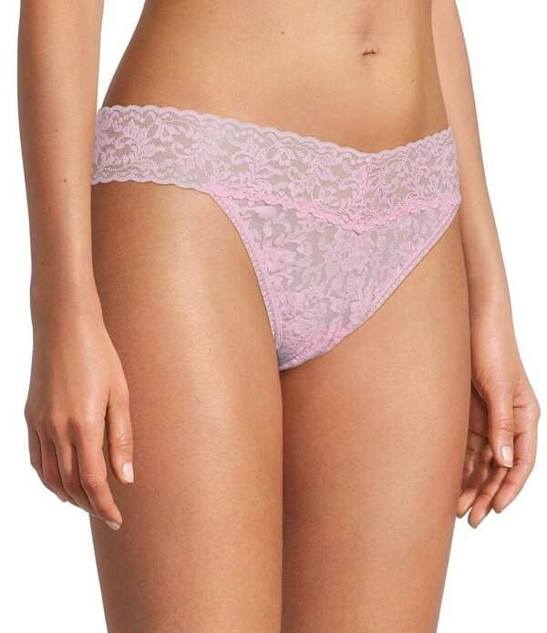 ハンキーパンキー レディース アンダーウェア パンツ レース Hanky Panky Signature Stretch Lace Original Rise Thong Strawberry Lemonade