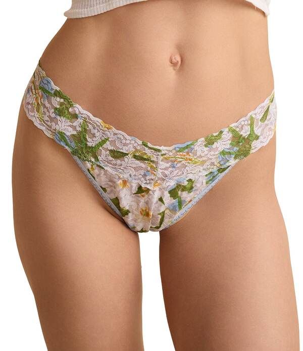 ハンキーパンキー レディース アンダーウェア パンツ フラワー柄 プリント レース フラワー Hanky Panky Signature LaceR Original Rise Floral Printed Thong Absolute Lilly
