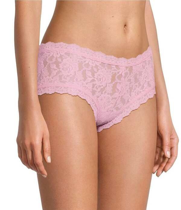 ハンキーパンキー レディース アンダーウェア パンツ レース Hanky Panky Stretch Lace Boyshort Panty Strawberry Lemonade