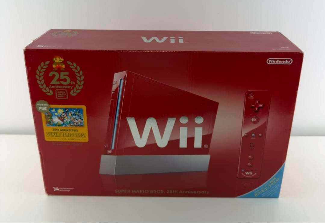 美品 ニンテンドー Wii スーパーマリオ ブラザーズ 25th レッド 本体 Nintendo 任天堂
