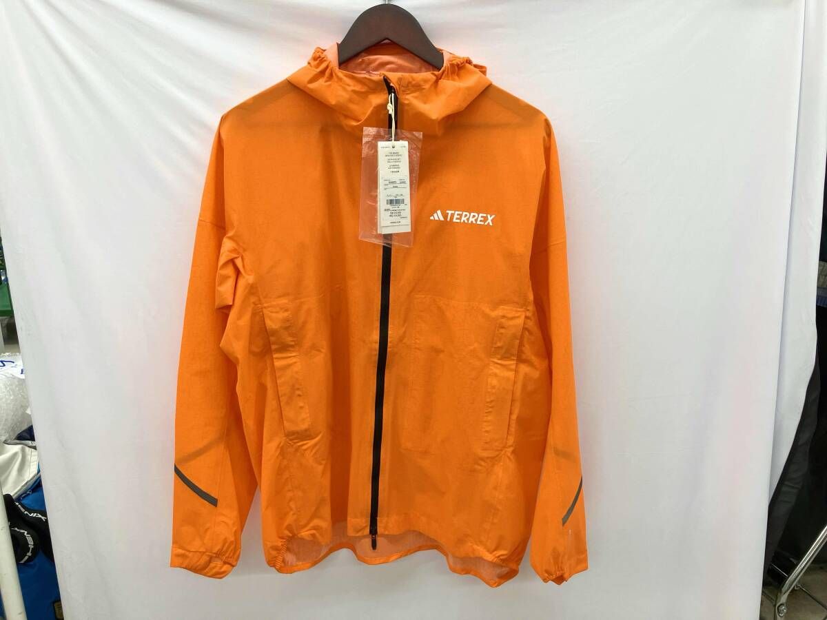【タグ付き】 adidas アディダス ハードシェル XPR LIGHT レイン メンズ セミインパクトオレンジ (KA5873) サイズ M