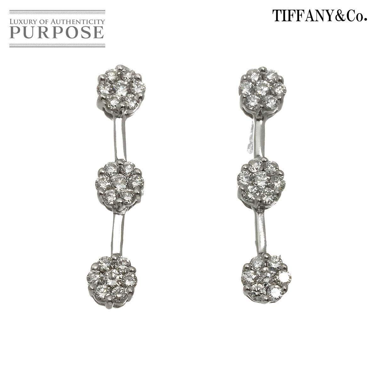 ダイヤ 0.30ct/0.30ct ピアス K18 WG ホワイトゴールド 750 Diamond 