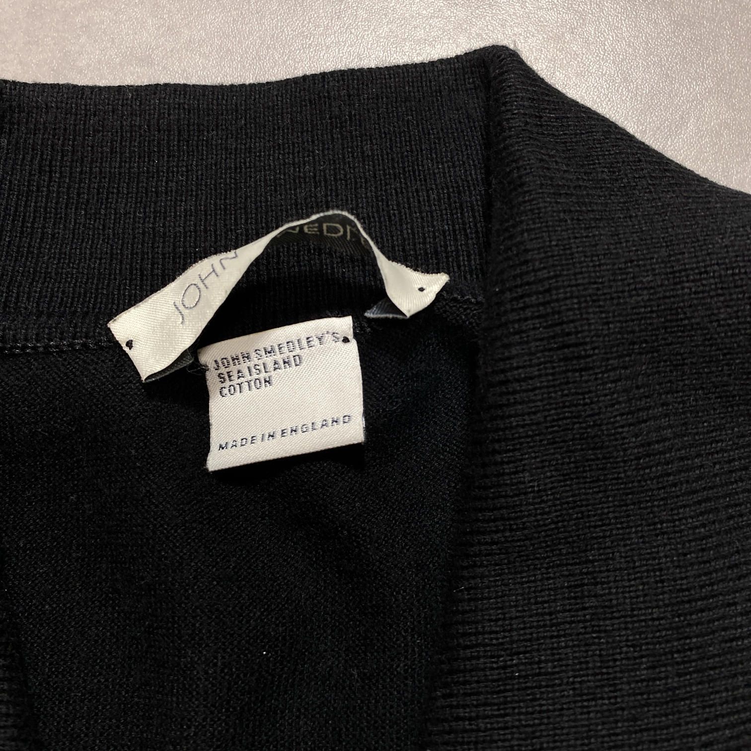 GQ5685◇JOHN SMEDLEY : 英国製 ハイゲージ コットンニットポロシャツ