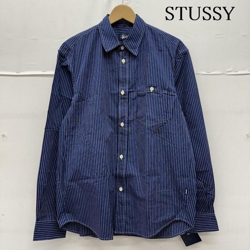 ステューシー 90s 紺タグ USA製 ストライプ シャツ メンズ S ISItems
