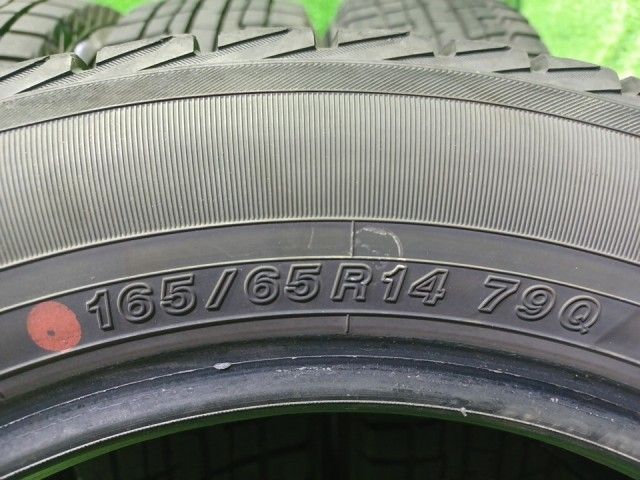 YELLOWHAT スタッドレス イエローハット プラクティバアイスBP02 165/65R14 4本 3本6ミリ 1本7ミリ