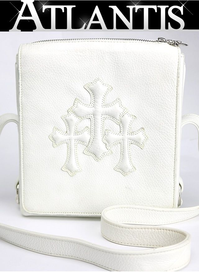 CHROME HEARTS 新宿店 クロムハーツ PLUG ショルダーバッグ メンズ レザー シルバー SV925 白 31331 CHROME HEARTS 新宿店 クロムハーツ PLUG ショルダーバッグ メンズ