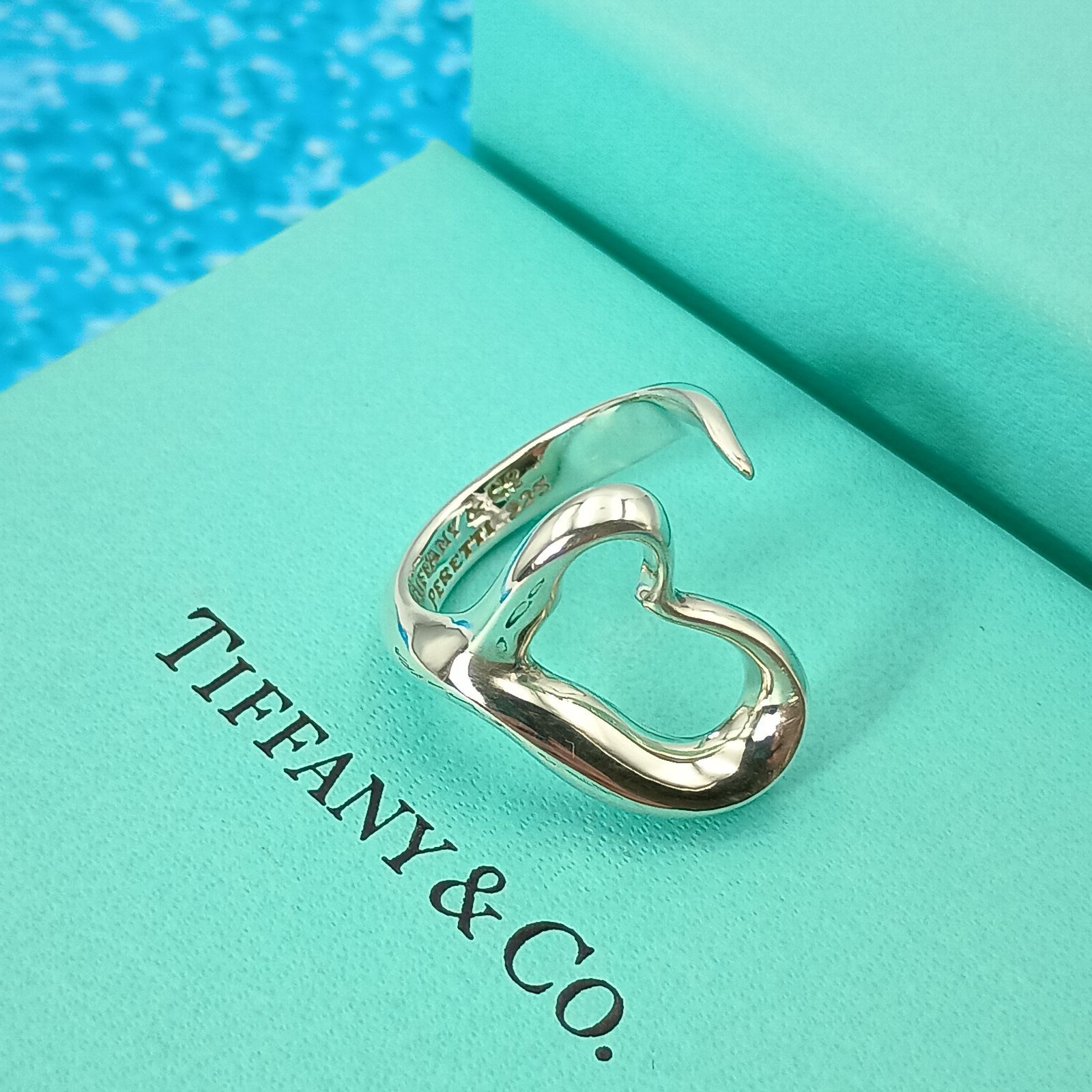Tiffany&Co. オープンハート SV925 リング 12号 0225 TIFFANY&Co. ティファニー 12号 オープンハート リング 指輪