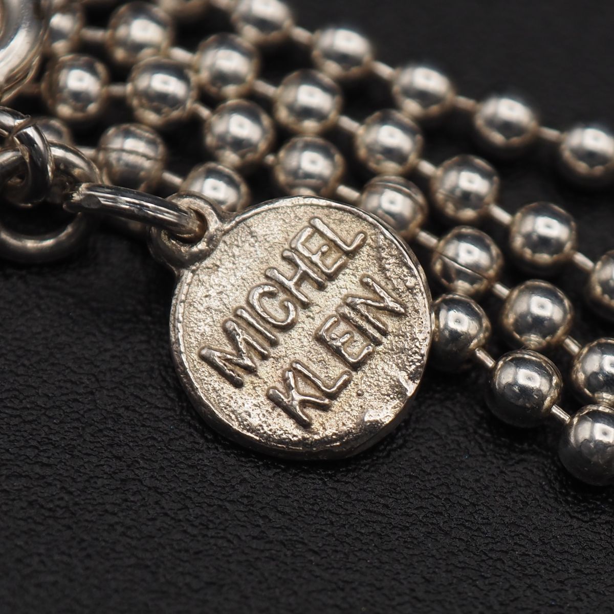 X211 MICHEL KLEIN ミッシェルクラン SILVER刻印 ネックレス ボール