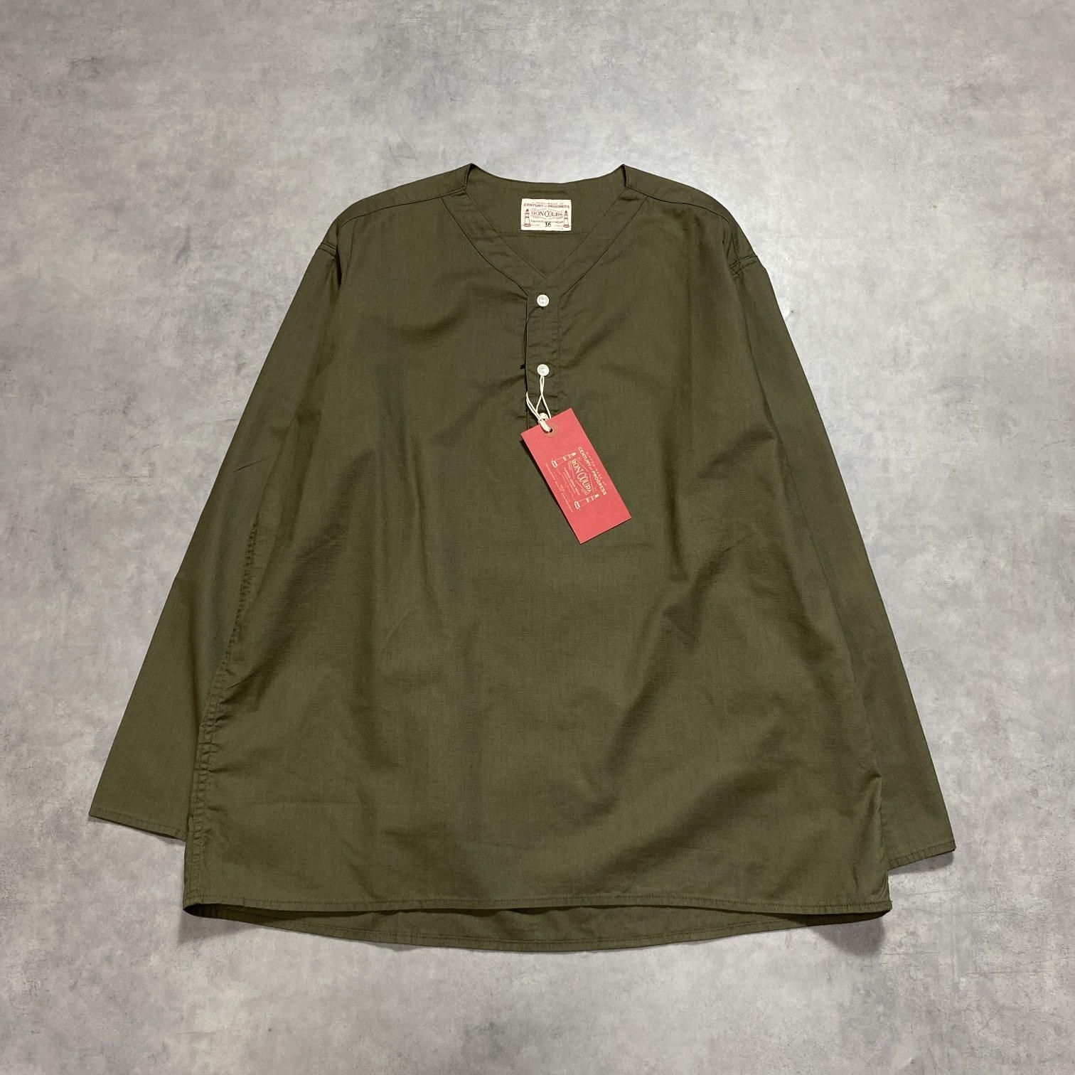 GQ5688◇BONCOURA : Sleeping Shirt◇36◇オリーブ系 定価￥27000 