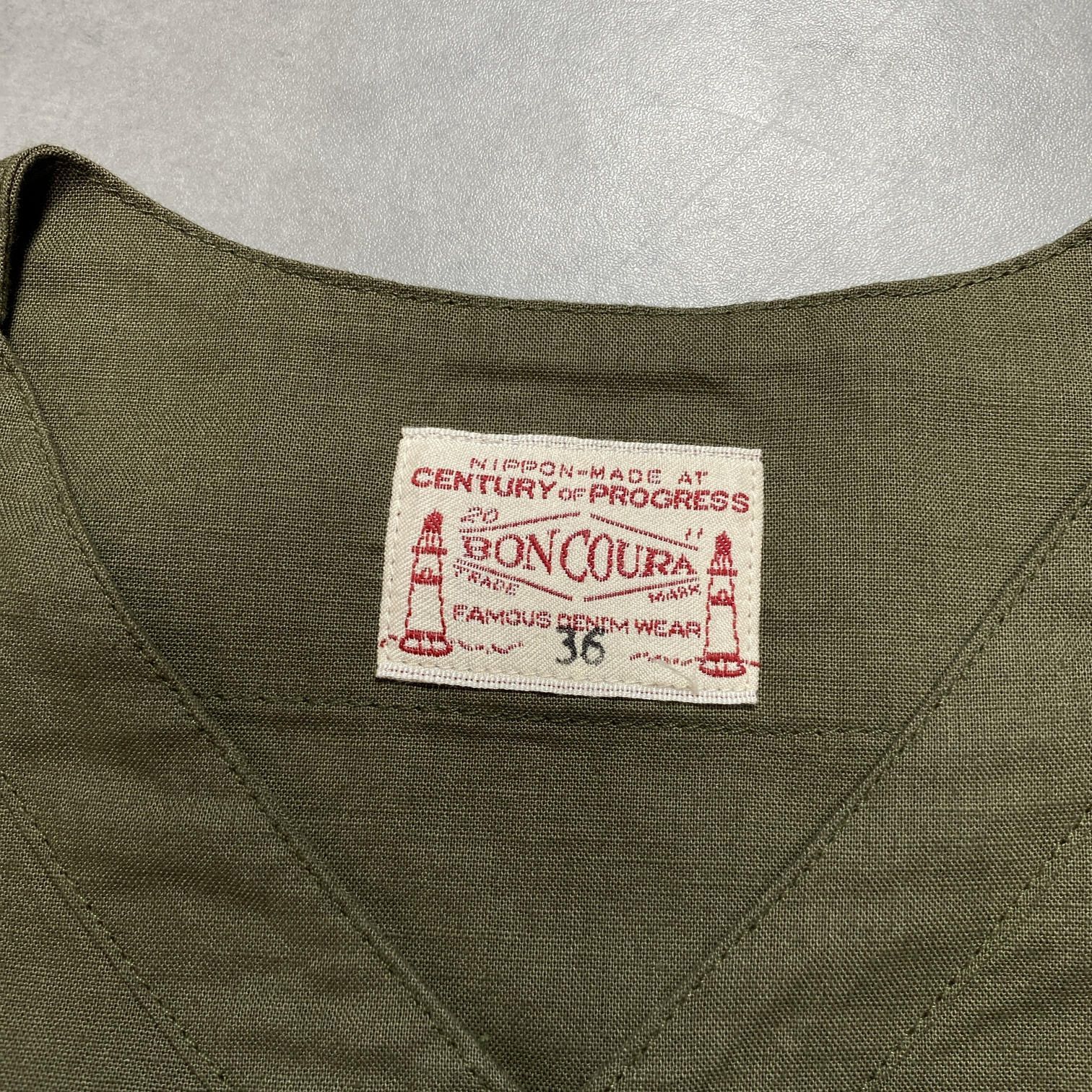 GQ5688◇BONCOURA : Sleeping Shirt◇36◇オリーブ系 定価￥27000 