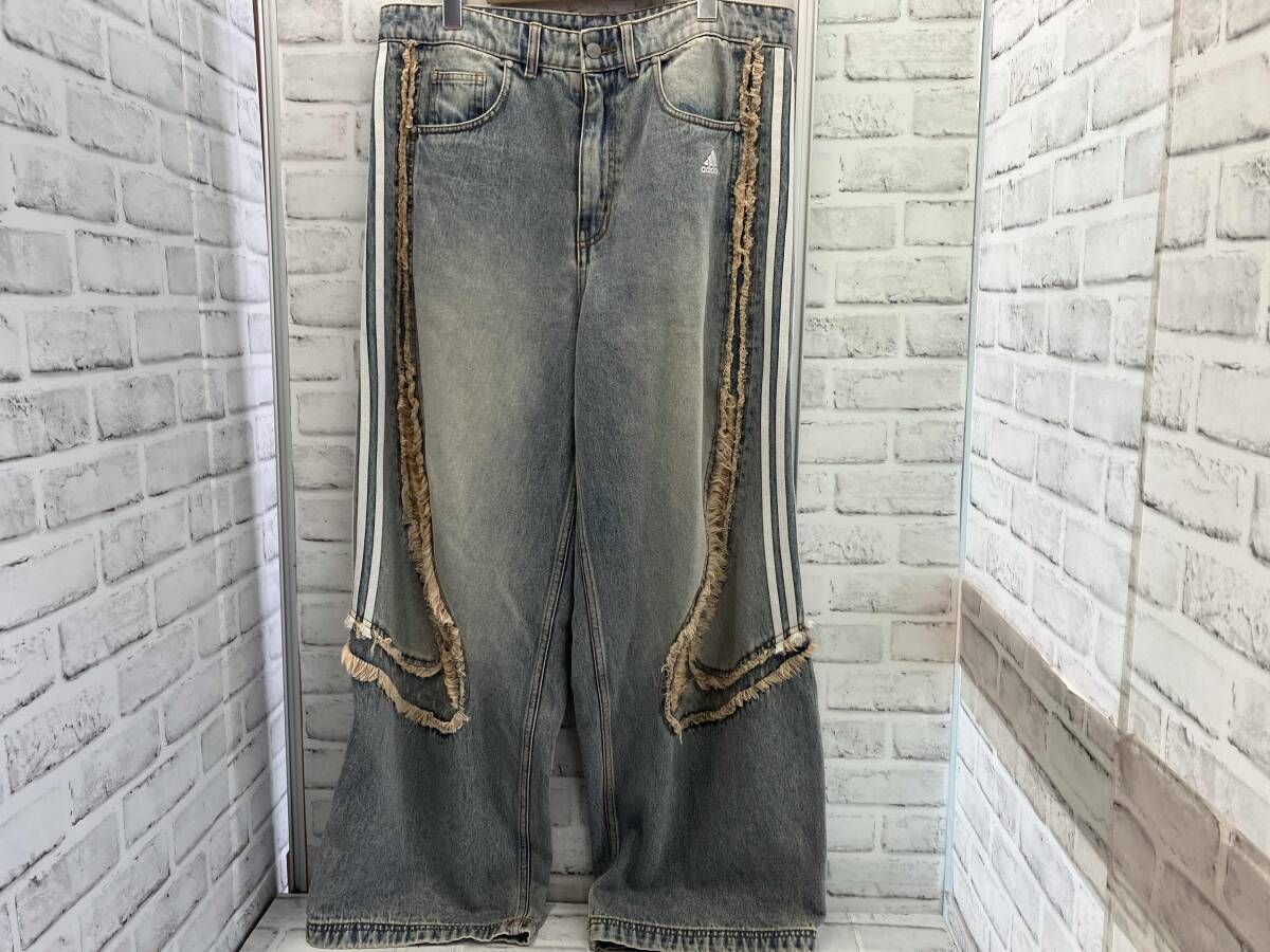 adidas/TG WIDE DENIM PANTS/サイズ34/ワイドデニムパンツ/アディダス