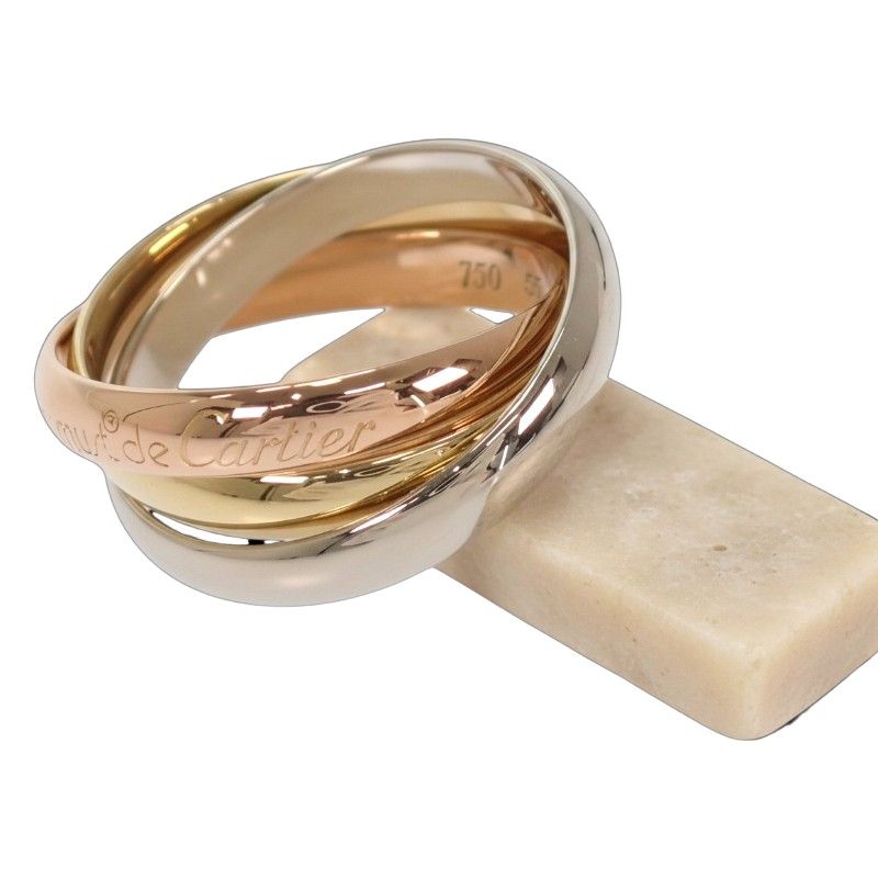 カルティエ CARTIER トリニティ リング 15号 #55 指輪 K18イエロー