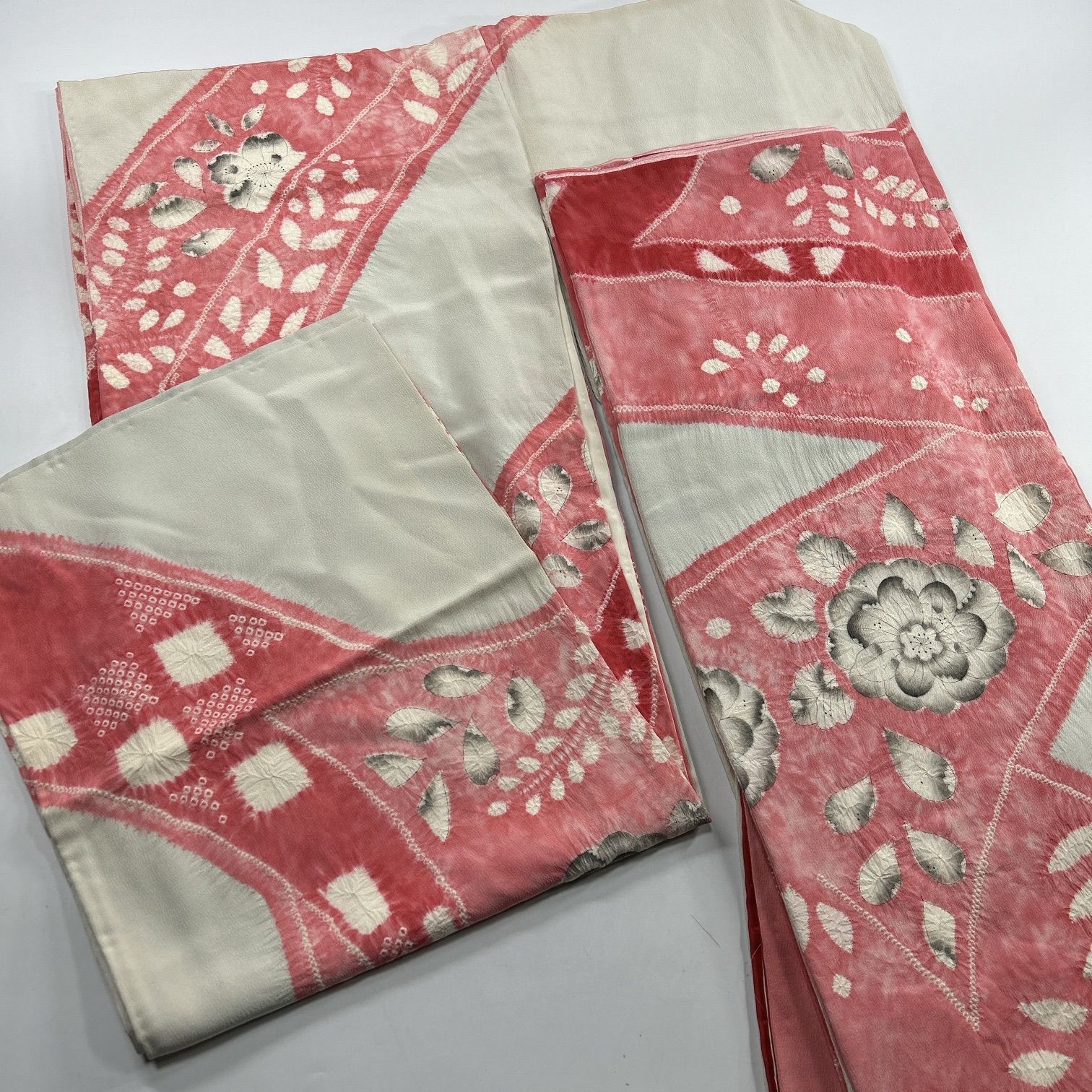 付け下げ⭐︎正絹訪問着　まとめ売り4枚　リメイク　ハンドメイド　練習用　未使用あり 振袖 4枚 正絹 着物まとめ売り【F057】同梱購入歓迎 リメイク用 着付け