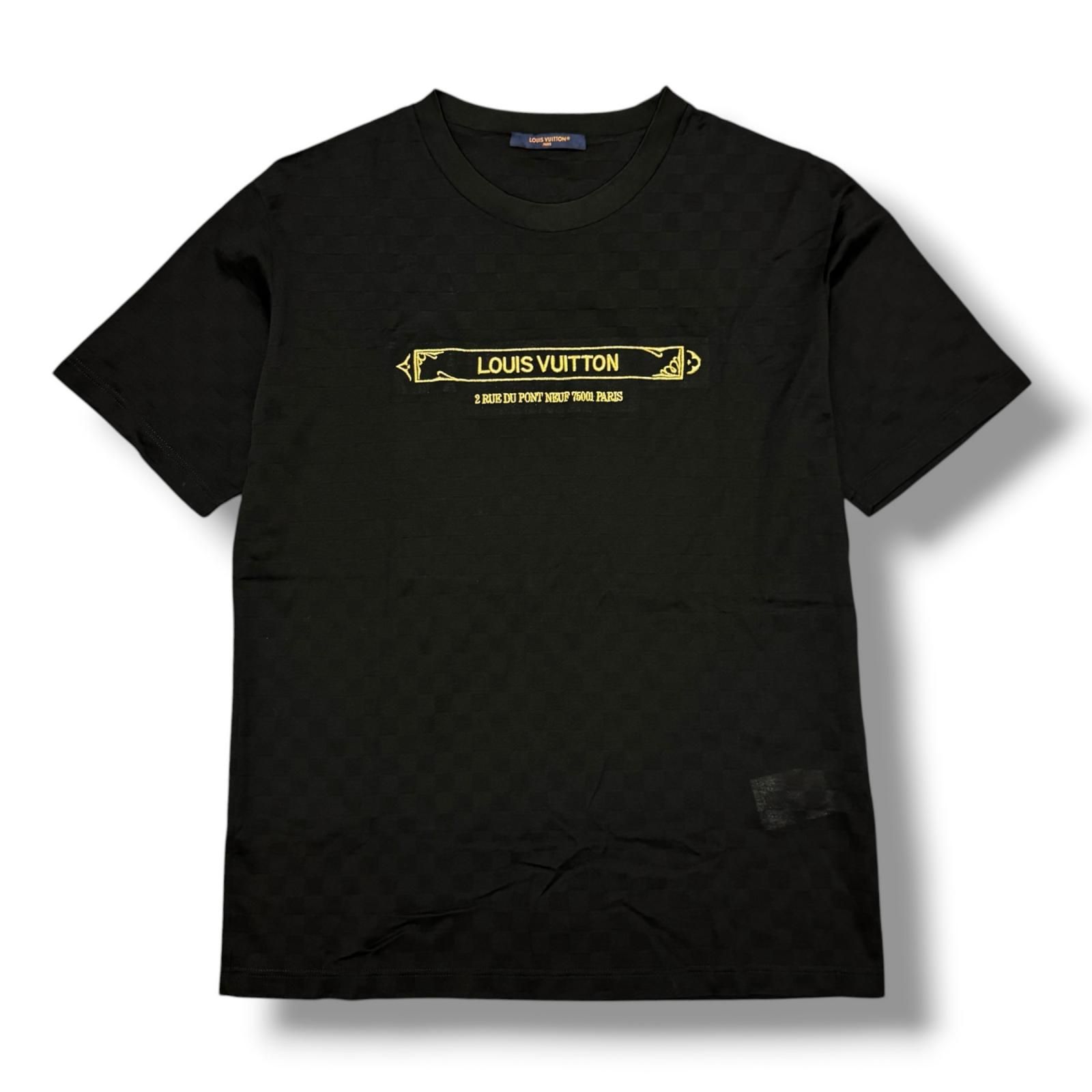 国内正規 LOUIS VUITTON 25AW エンベリッシュド ダミエ ピケ Tシャツ 